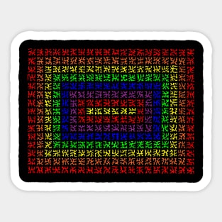 Rainbow Rectangle Pattern Sticker